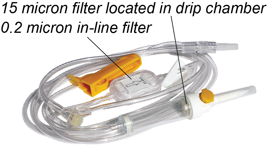 IV Set, with 0.22 Micron In Line Filter, 20 drops/mL, Y-Site, Non-DEHP ...