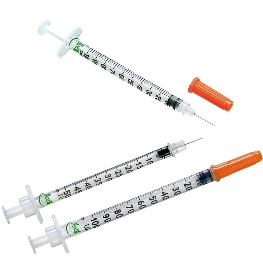 Insulin Syringe With Needle 1 3cc 31G X 5 16 0 3 ML 1 3 Cc 31 Gauge 